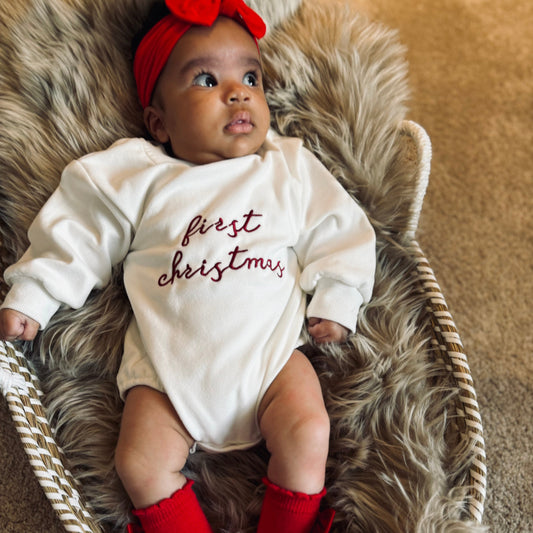 1st Christmas Romper